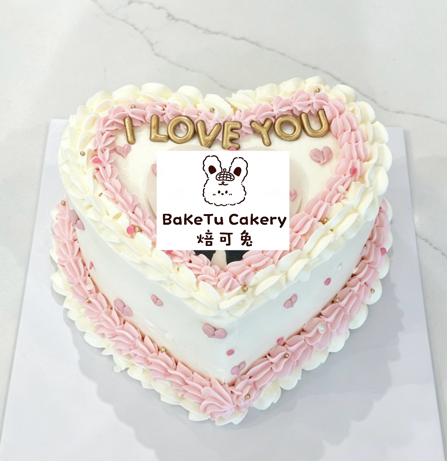 Vintage Piping Photo Cake · 复古裱花照片蛋糕